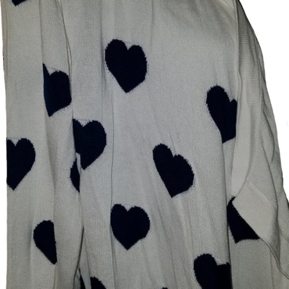Faith & Zoe Intarsia Heart Sweater Cardigan - Picture 7 of 9